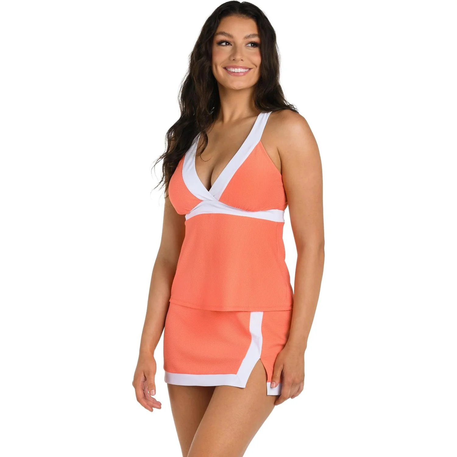 24Th & Ocean - Womens Santorini Surplice Off The Shoulder Tankini