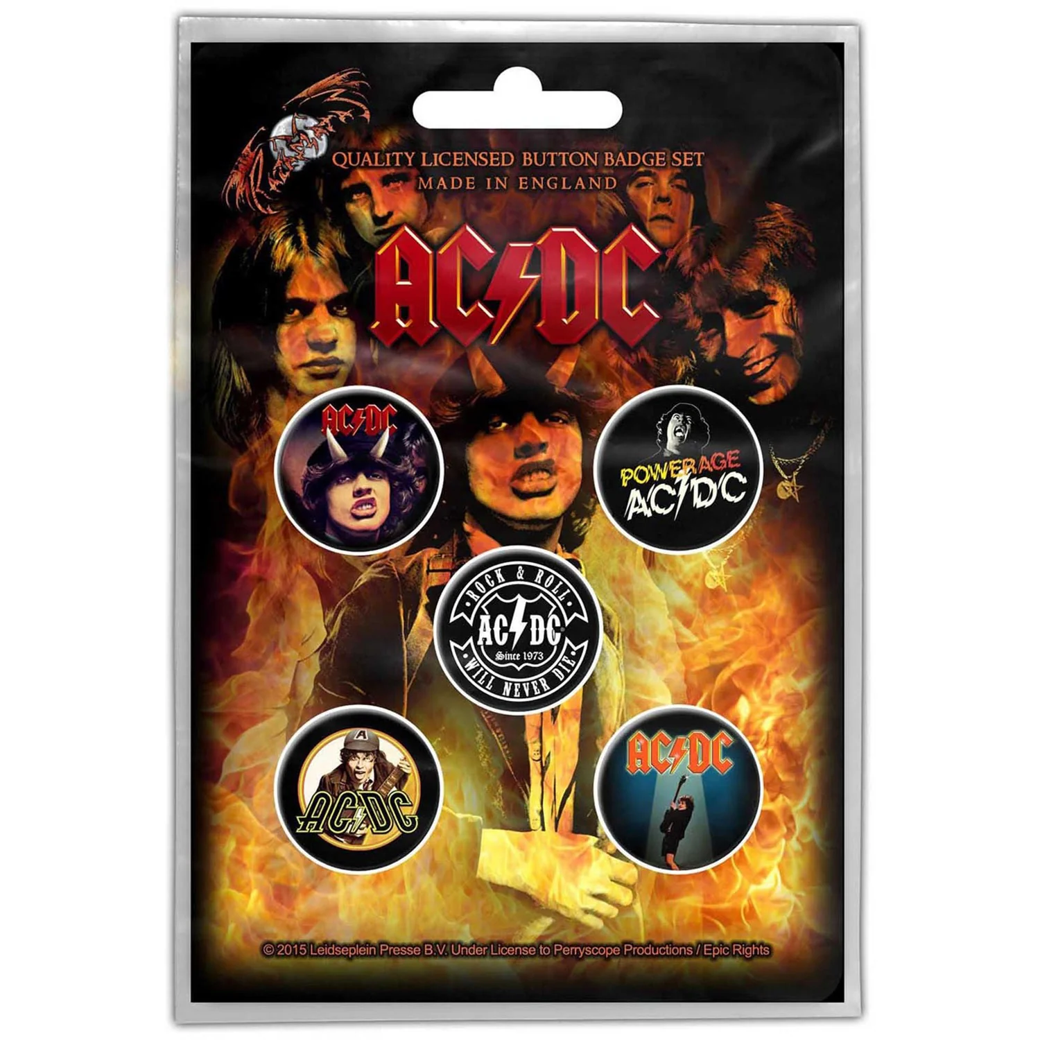 AC/DC - Unisex Highway To Hell Button Badge Pack - Image 2