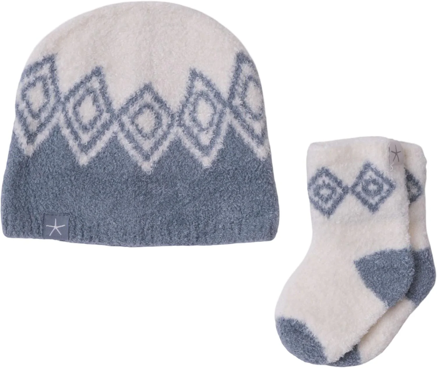 Barefoot Dreams - Baby CozyChic Lite Fair Isle Beanie and Sock Set - Image 3