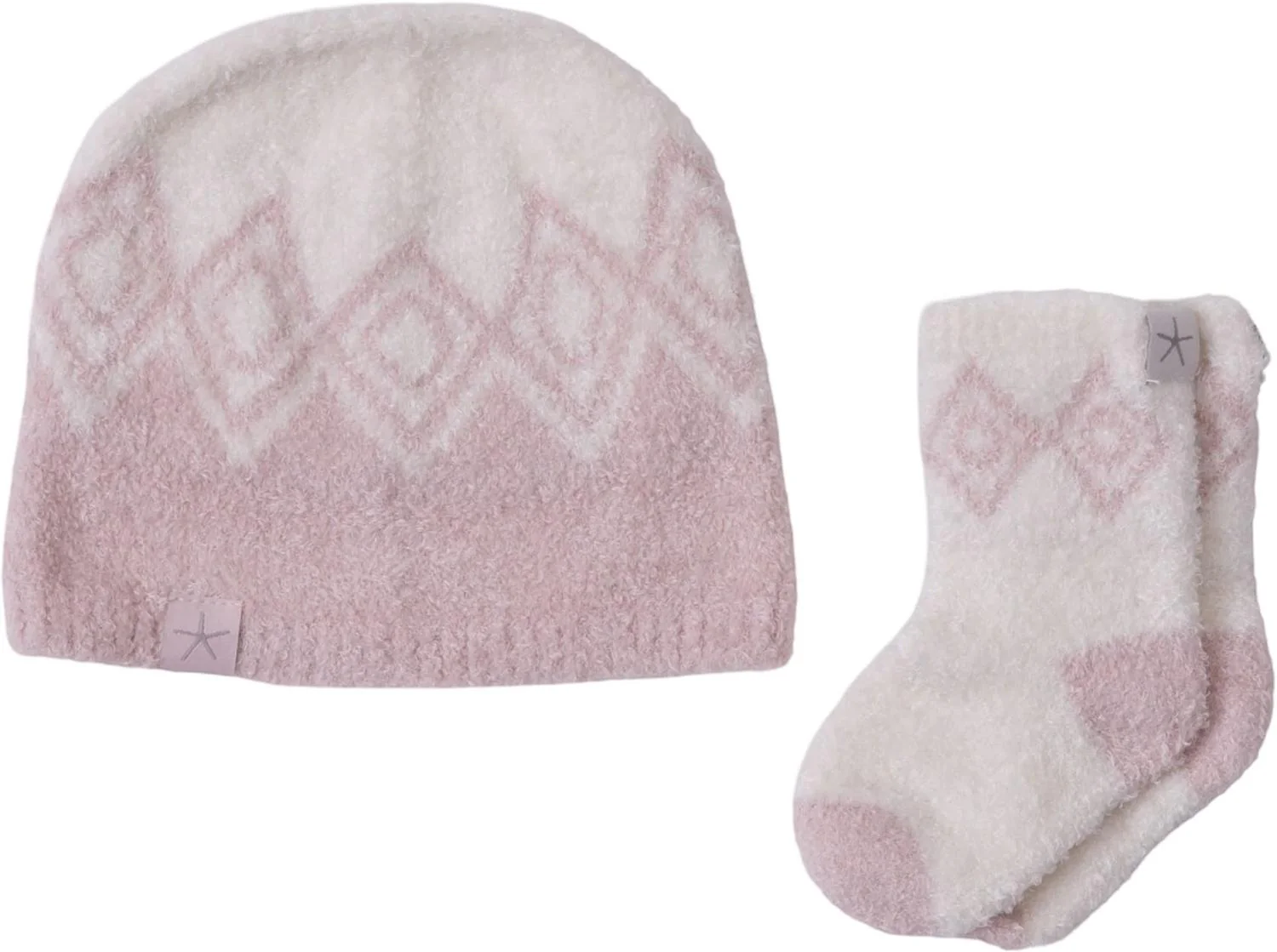 Barefoot Dreams - Baby CozyChic Lite Fair Isle Beanie and Sock Set - Image 4