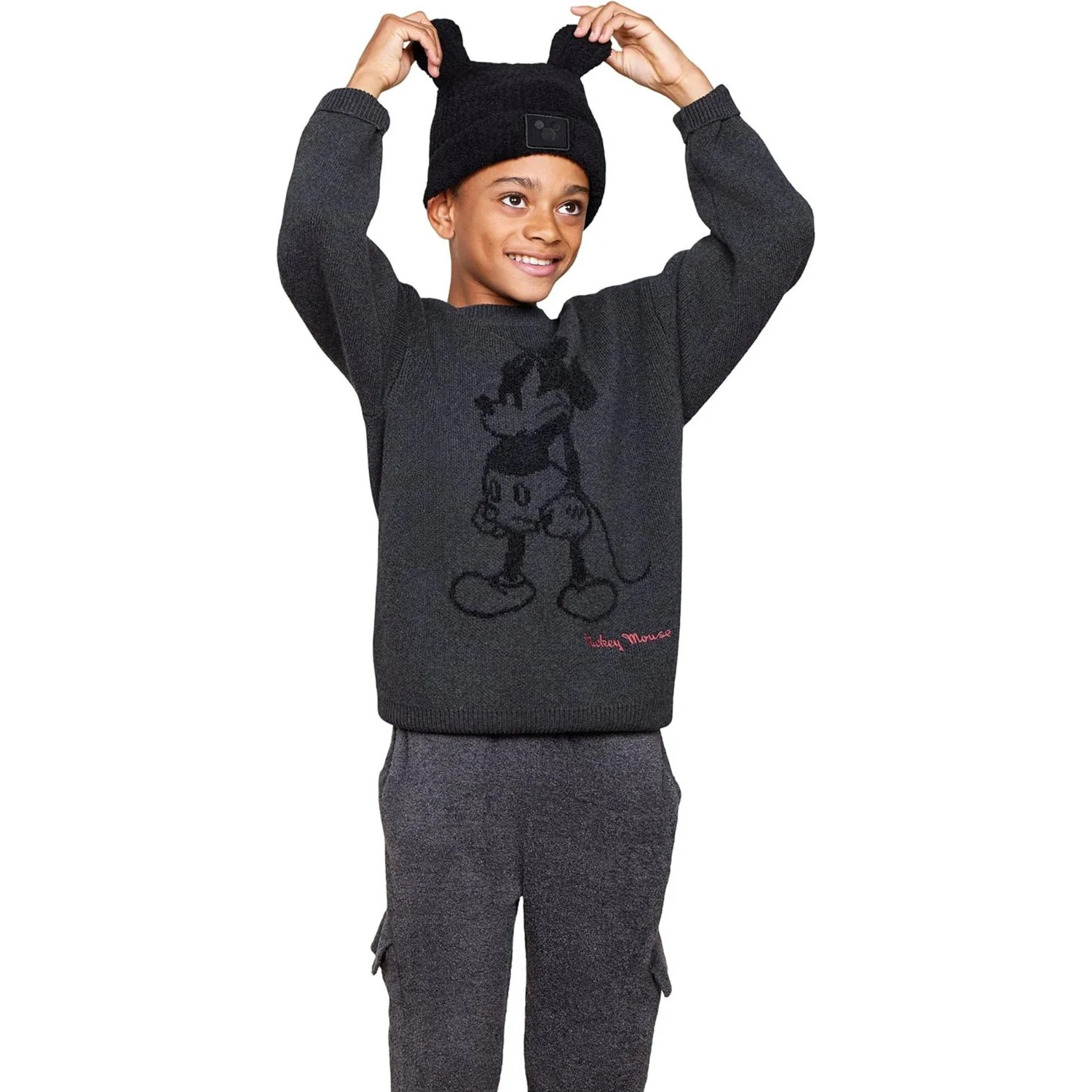 Barefoot Dreams - Kids Cozychic Disney Mickey Mouse Ears Beanie