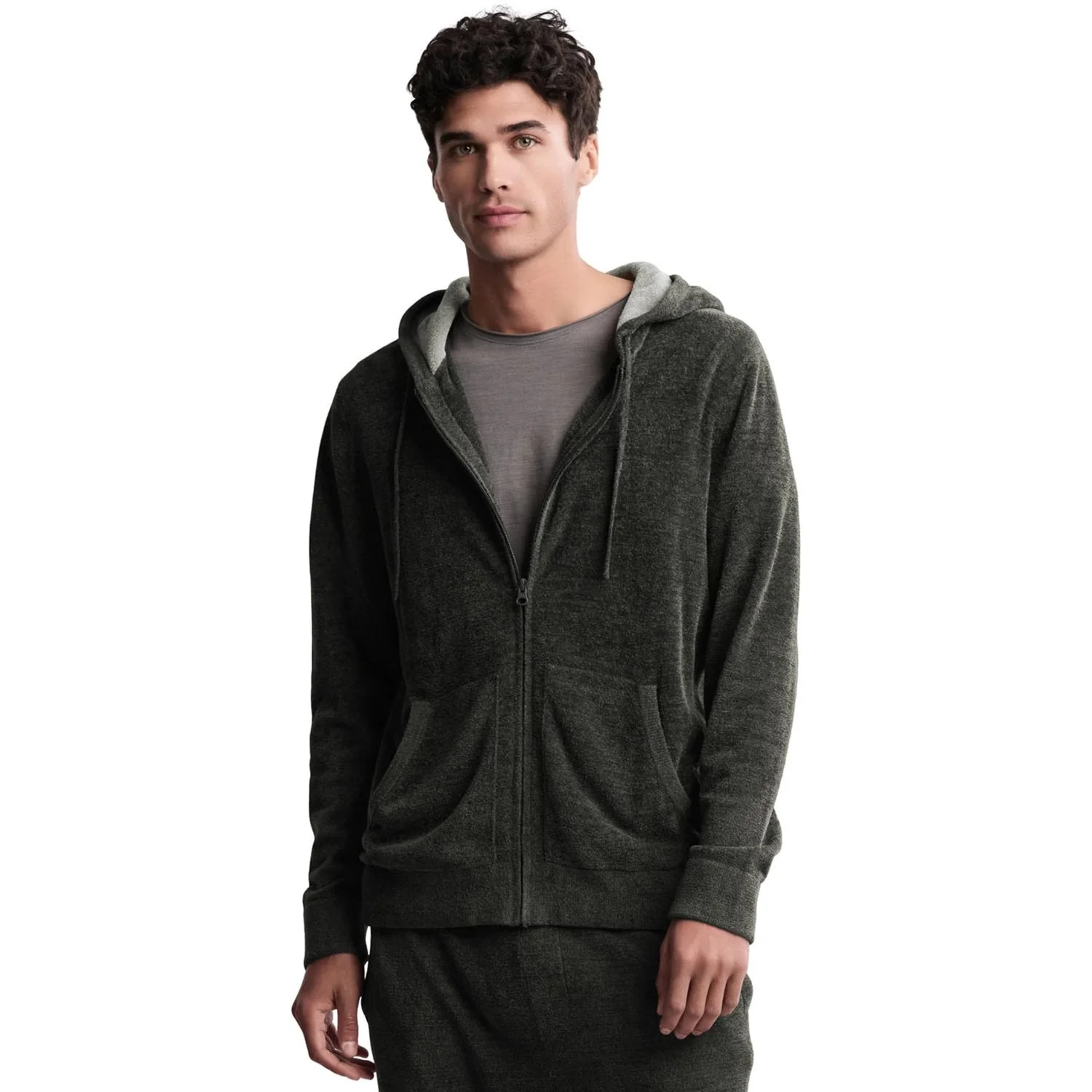 Barefoot Dreams - Mens CozyChic Ultra Lite Zip Up Hoodie - Image 2