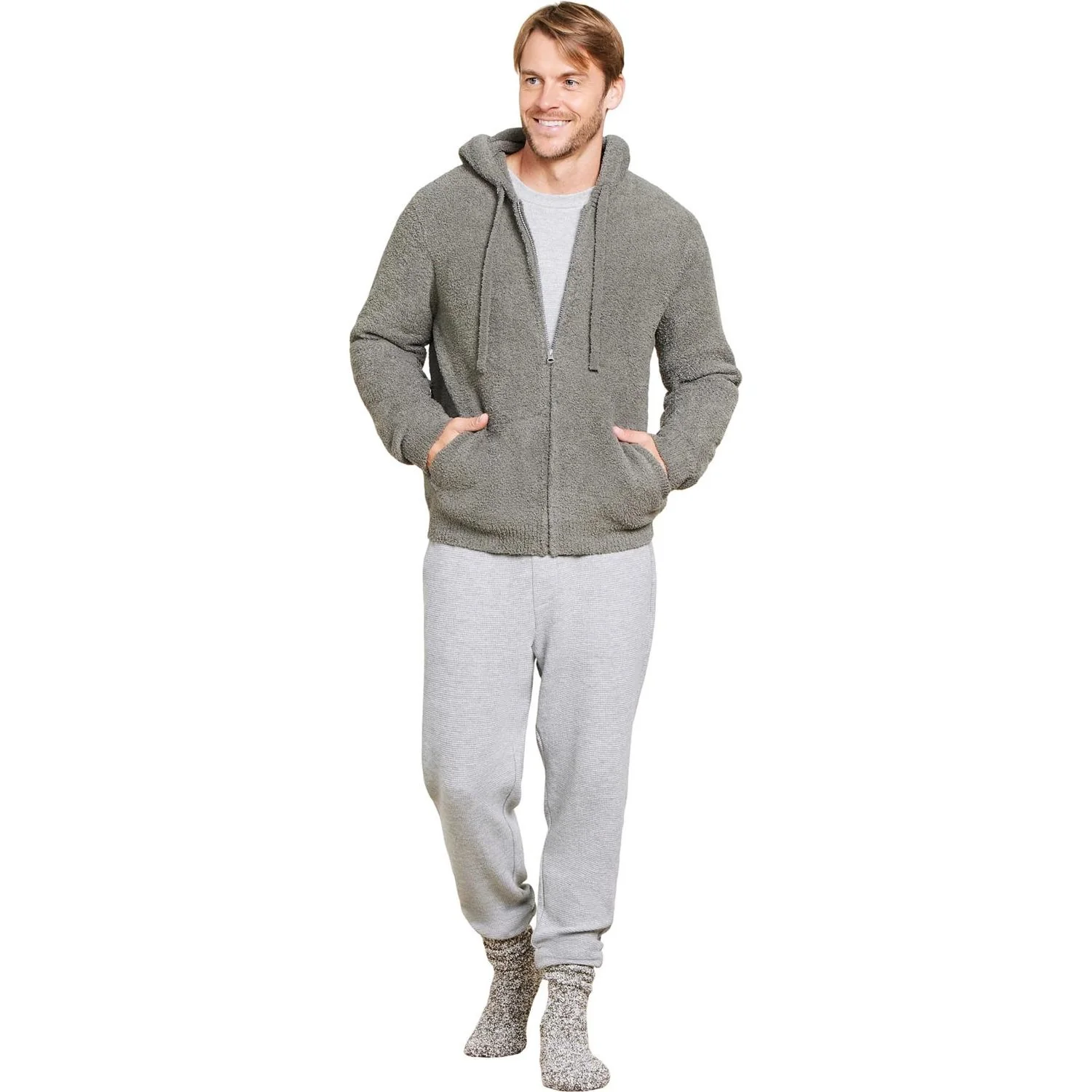 Barefoot Dreams - Mens Cozychic Zip Hoodie - Image 3