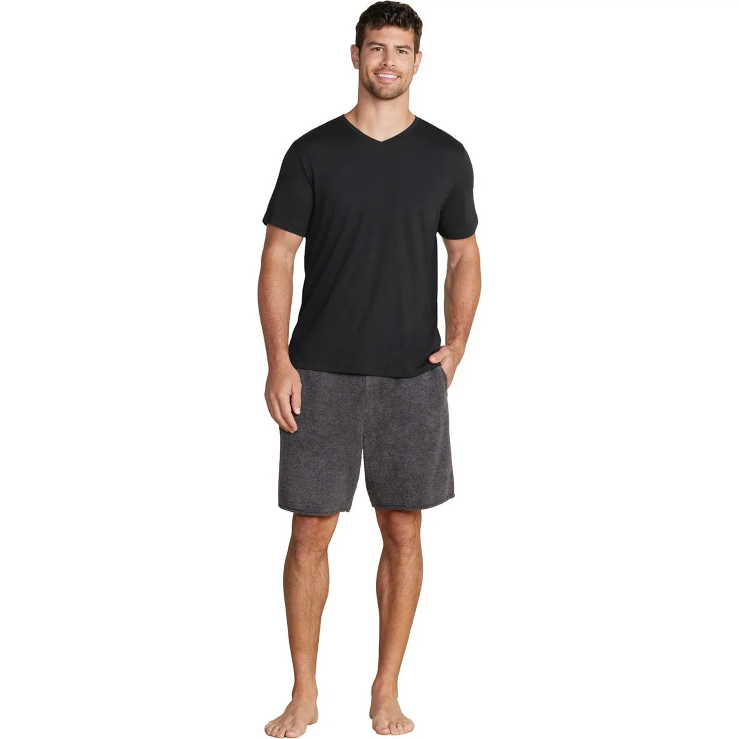 Barefoot Dreams - Mens Malibu Collection Short Sleeve Cotton Modal Crew