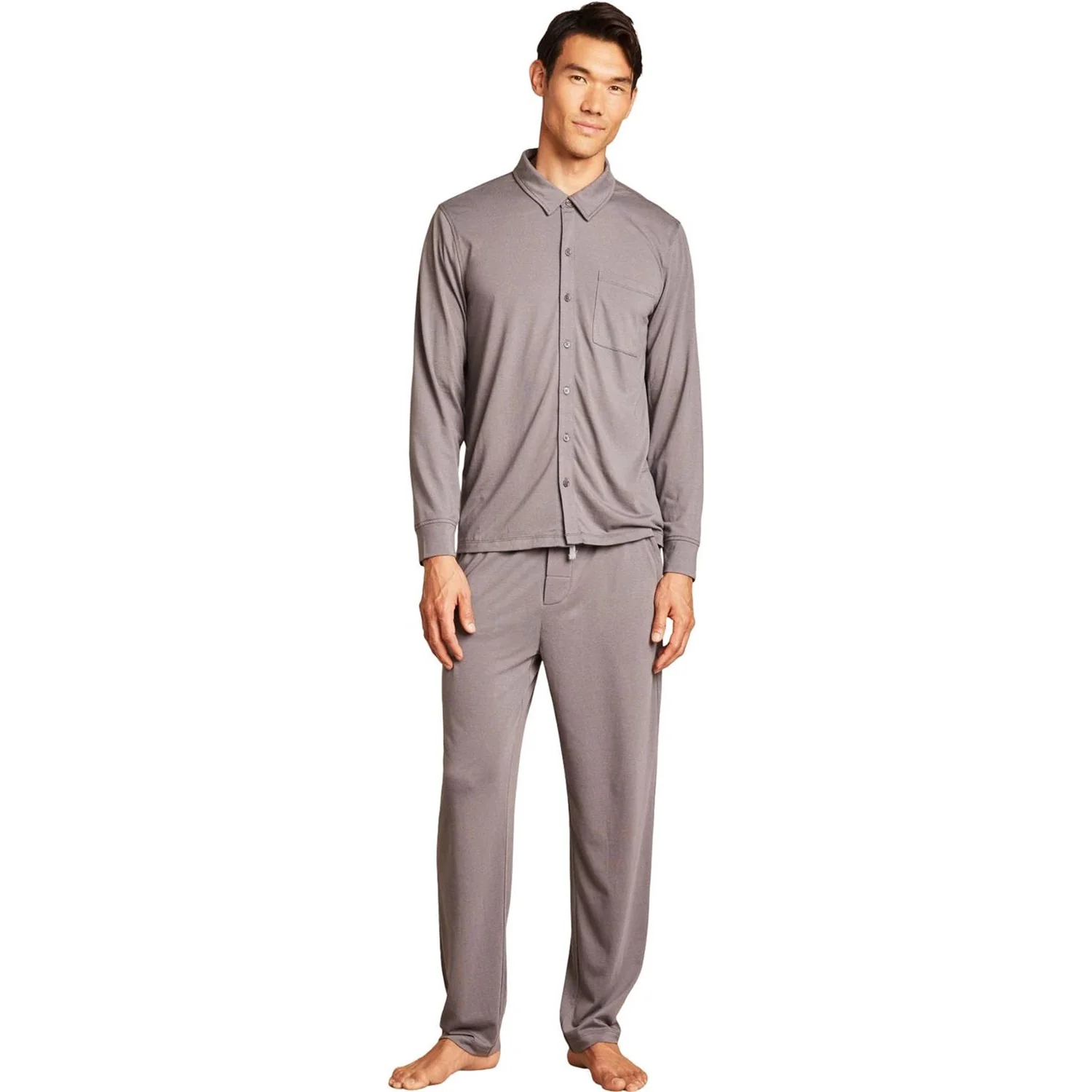 Barefoot Dreams - Mens Malibu Collection Triblend Buttondown Shirt - Image 2