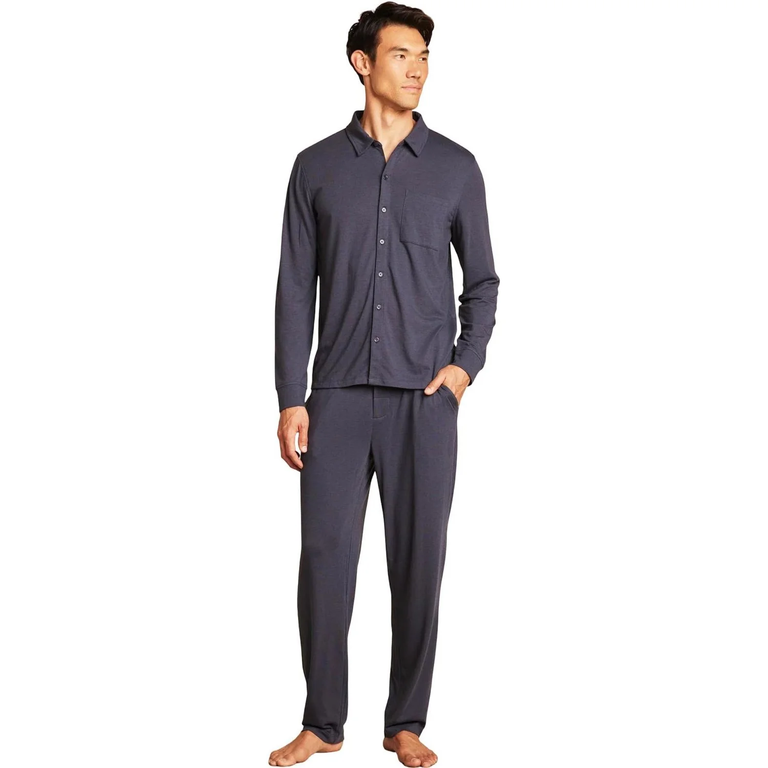 Barefoot Dreams - Mens Malibu Collection Triblend Buttondown Shirt - Image 3
