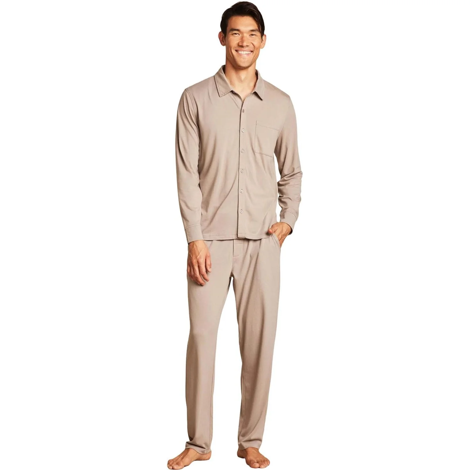 Barefoot Dreams - Mens Malibu Collection Triblend Buttondown Shirt - Image 4