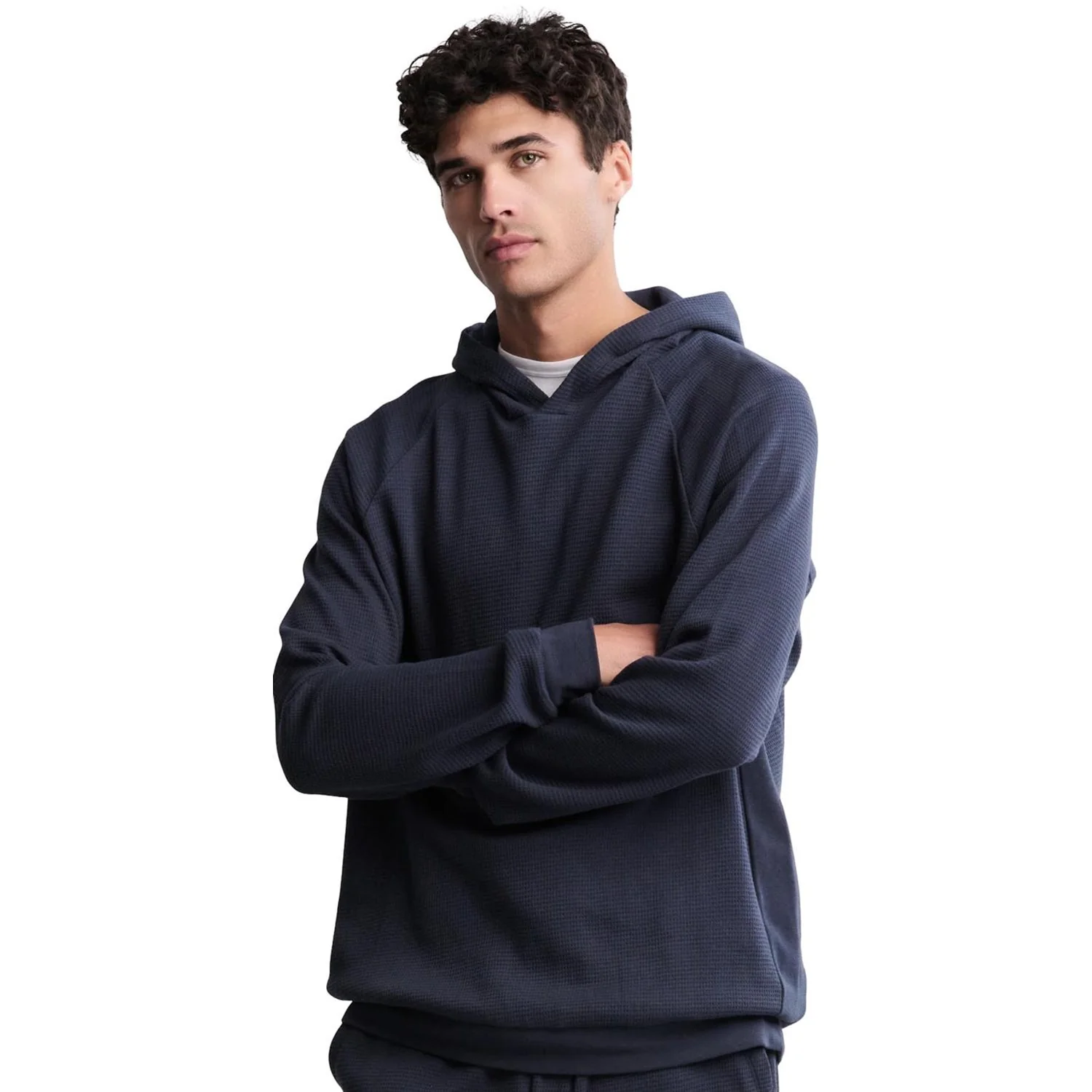 Barefoot Dreams - Mens Waffle Thermal Hoodie - Image 2