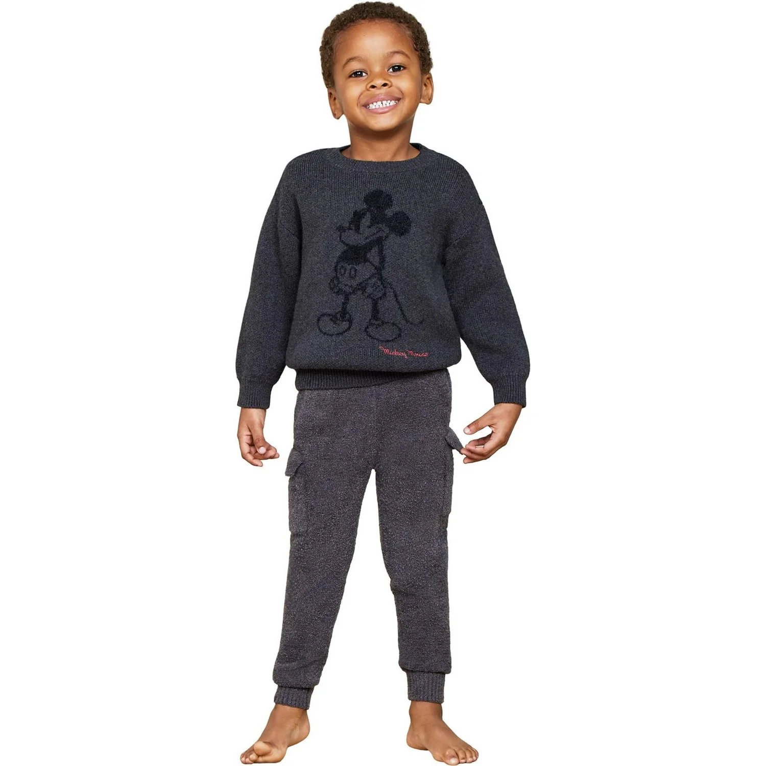 Barefoot Dreams - Toddler Cozychic Lite Cotton Disney Angry Mickey Pullover