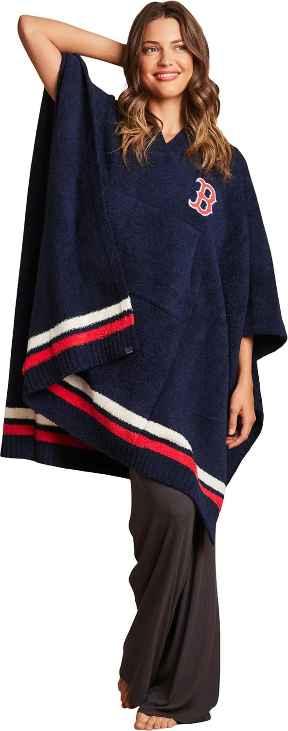 Barefoot Dreams - Unisex Cozychic Boston Red Sox Everything Cozy Poncho - Image 2