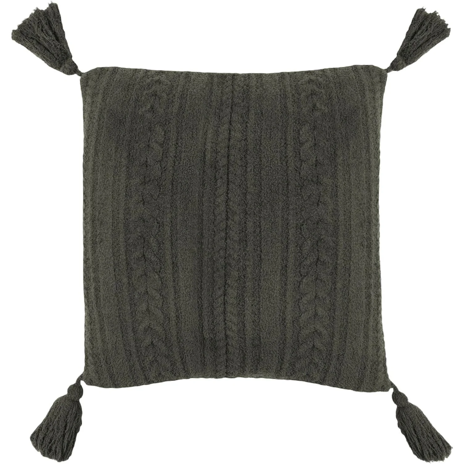 Barefoot Dreams - Unisex CozyChic Cable Pillow with Tassels