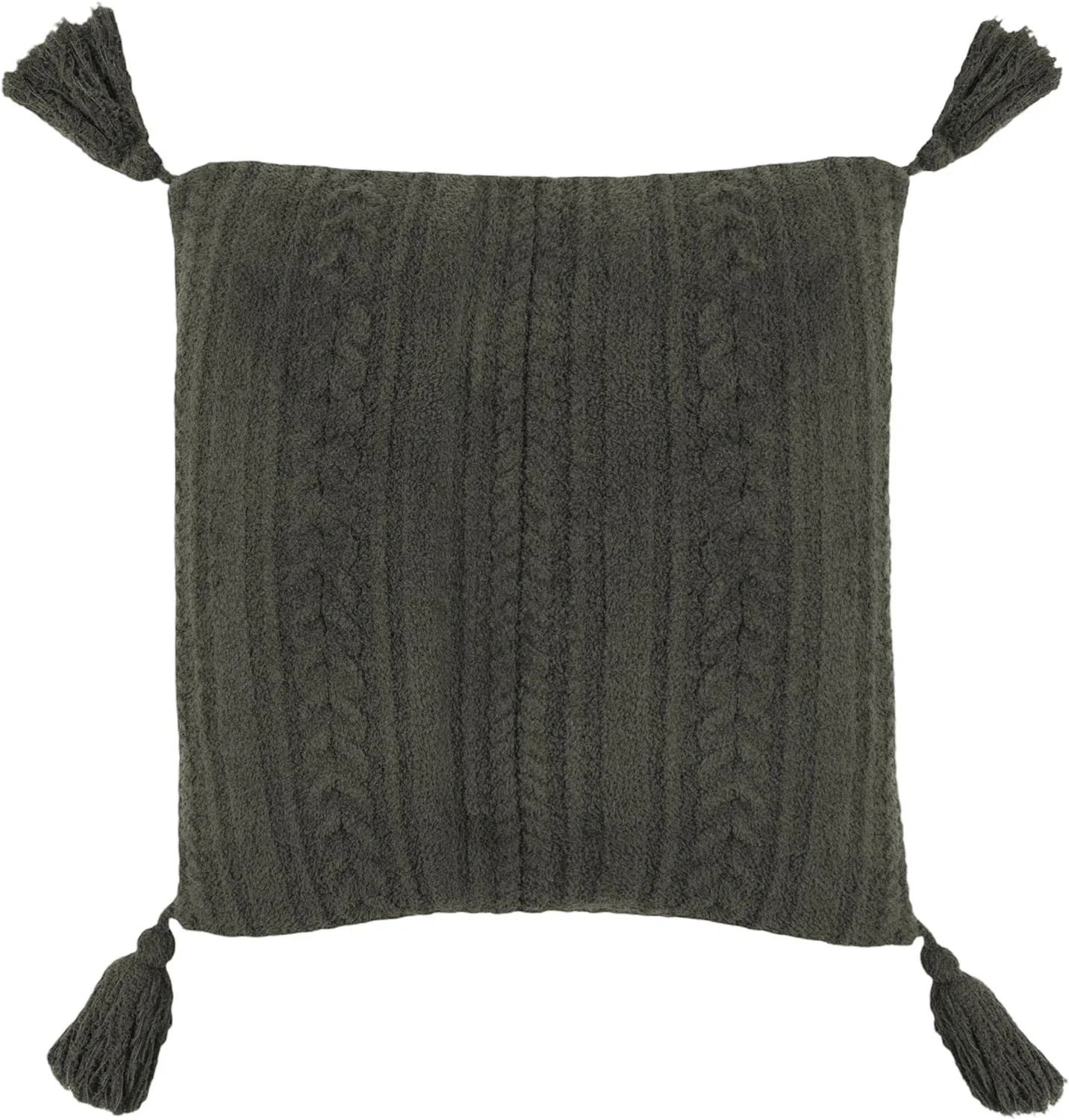 Barefoot Dreams - Unisex CozyChic Cable Pillow with Tassels - Image 2