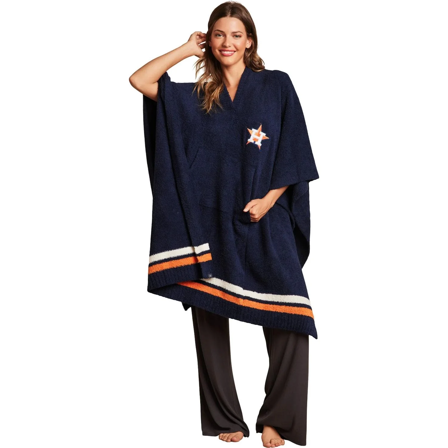Barefoot Dreams - Unisex Cozychic Houston Astros Everything Cozy Poncho