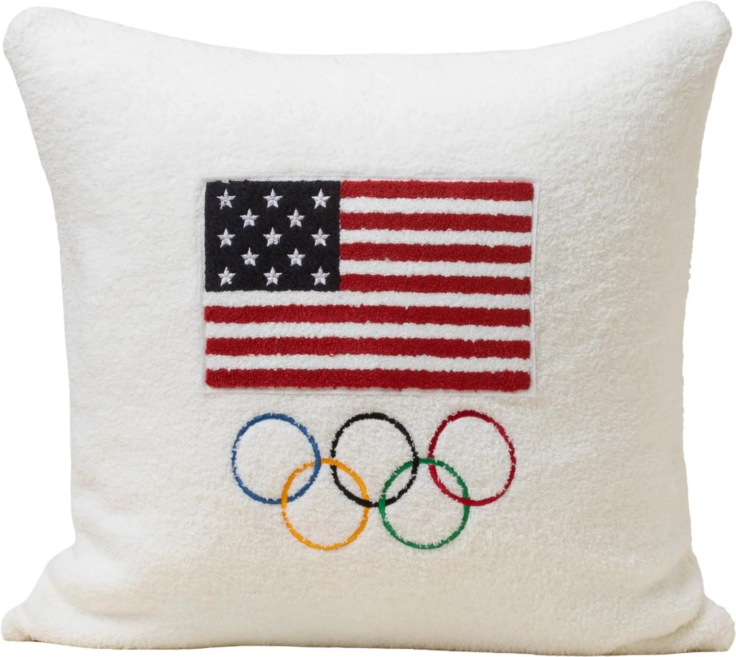 Barefoot Dreams - Unisex Cozychic Team Usa Flag Olympic Ring Pillow - Image 2