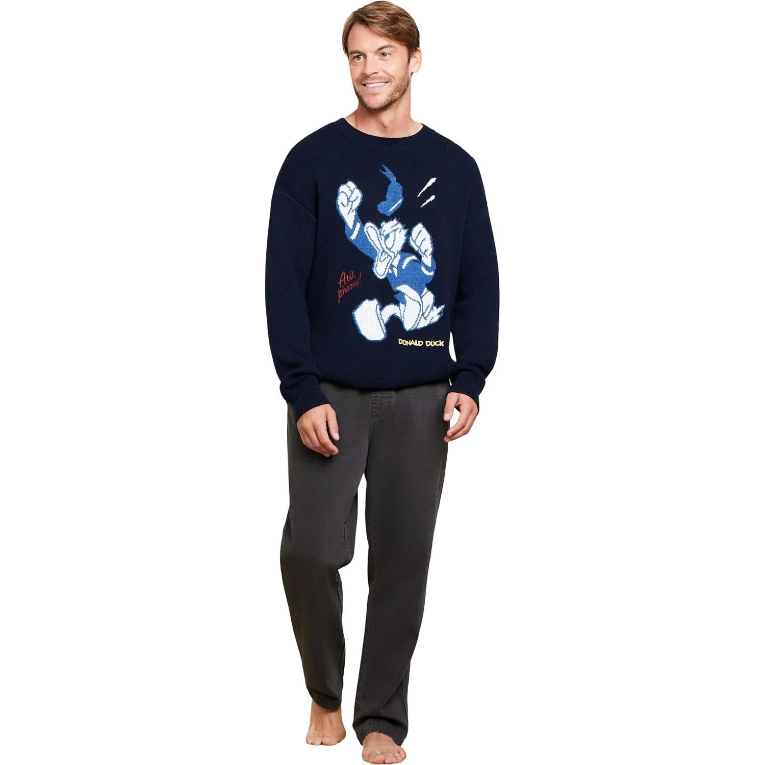 Barefoot Dreams - Unisex Cozychic Ultra Lite Cotton Unisex Disney Donald Duck Pullover