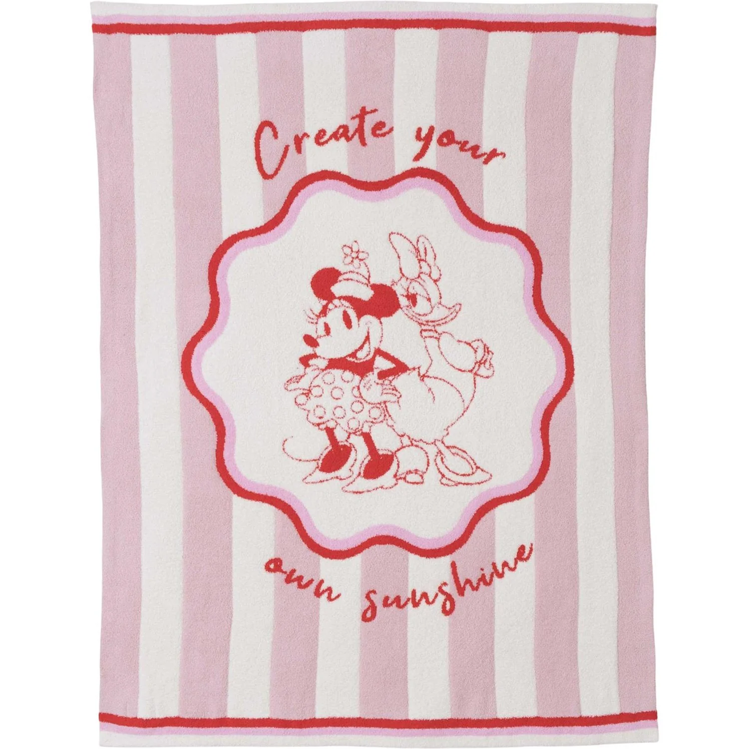 Barefoot Dreams - Unisex Disney Minnie And Daisy Stripe 45X60 Blanket