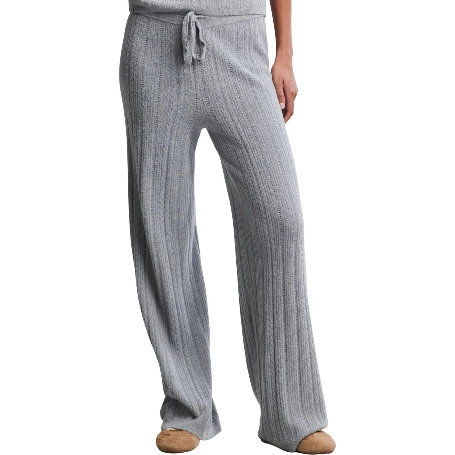 Barefoot Dreams - Womens CozyChic Ultra Lite Cable Knit Ankle Pant