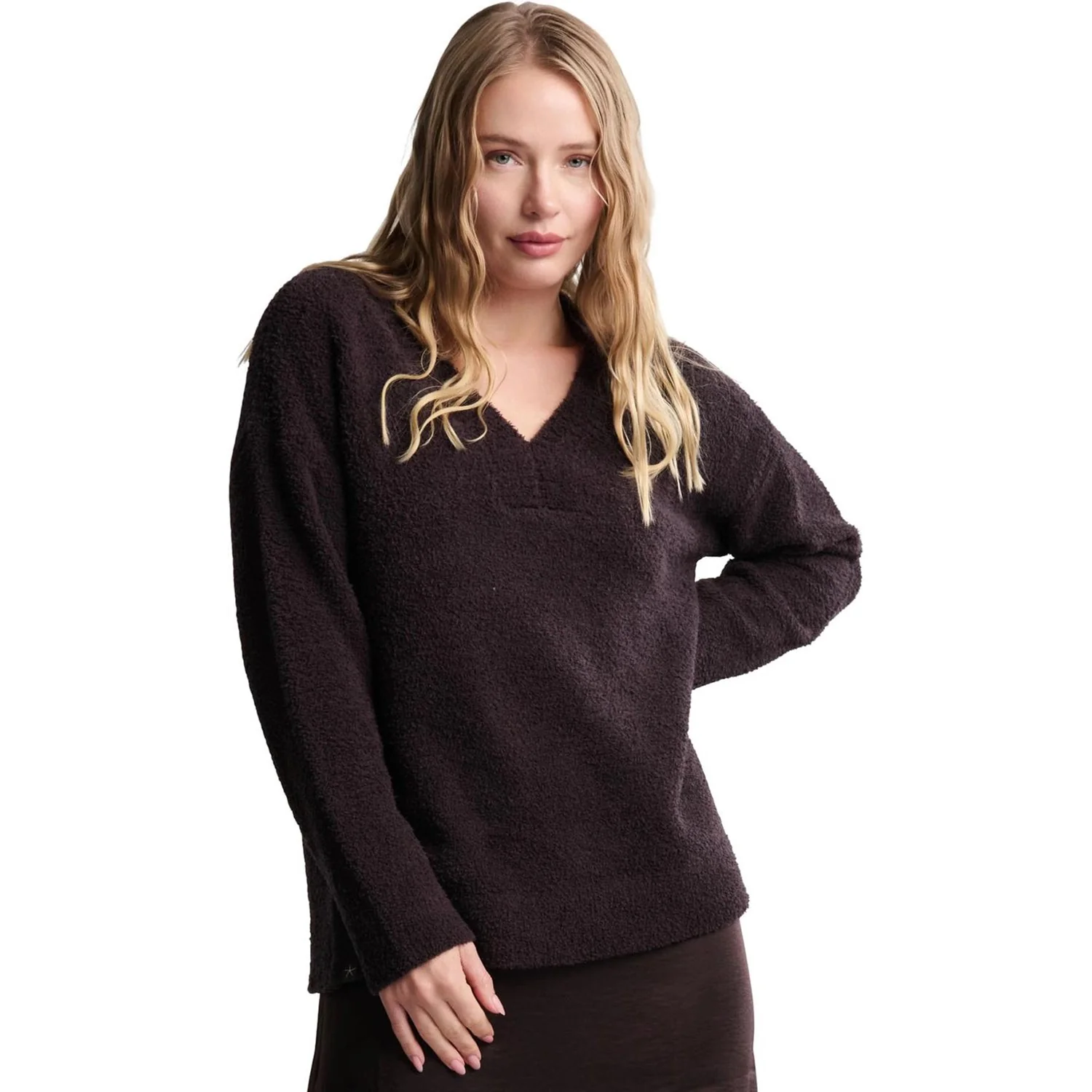 Barefoot Dreams - Womens CozyChic V-Neck Pullover - Image 2