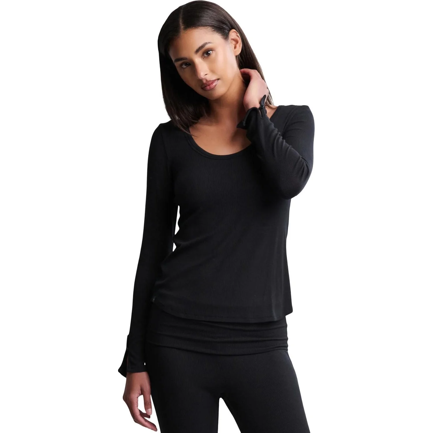 Barefoot Dreams - Womens Ultra Soft Rib Long Sleeve Tee