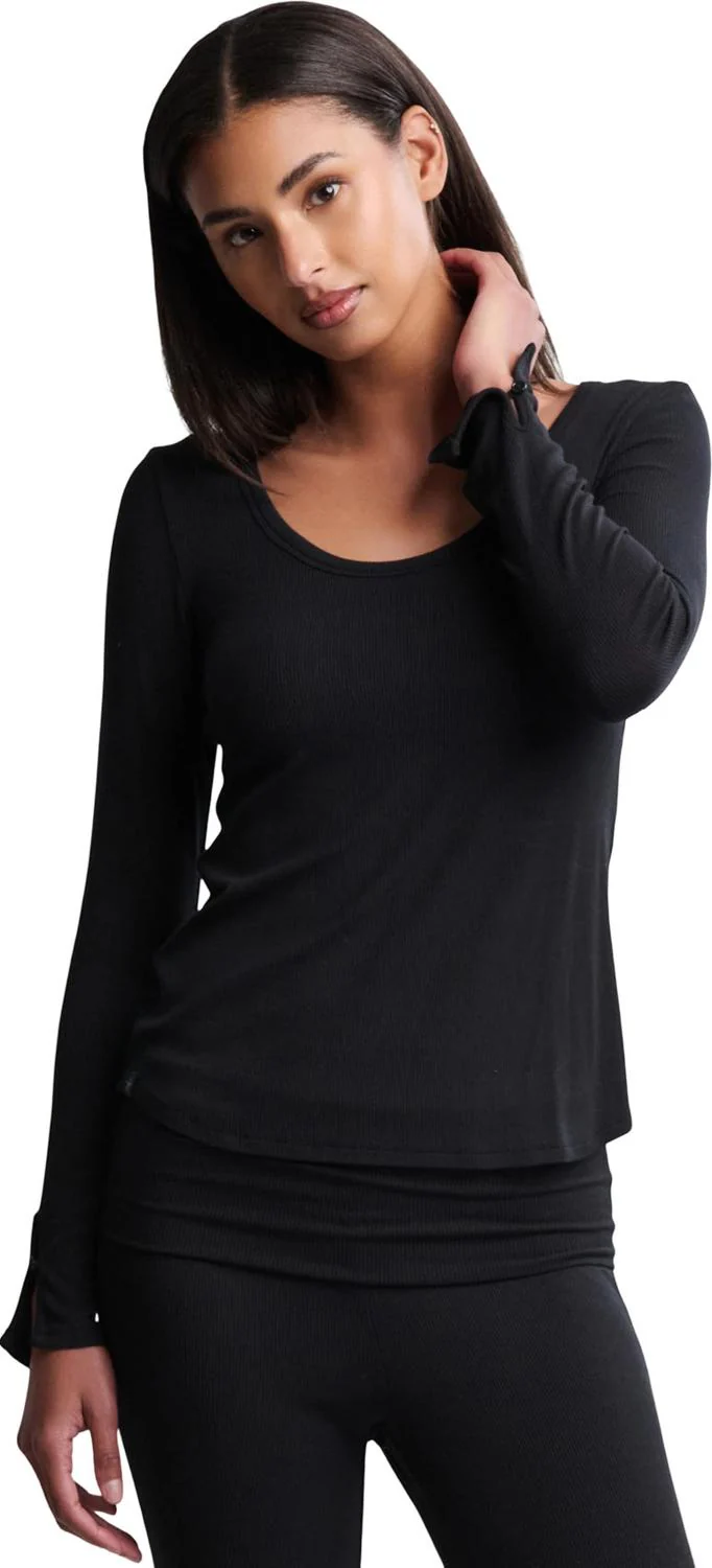 Barefoot Dreams - Womens Ultra Soft Rib Long Sleeve Tee - Image 2