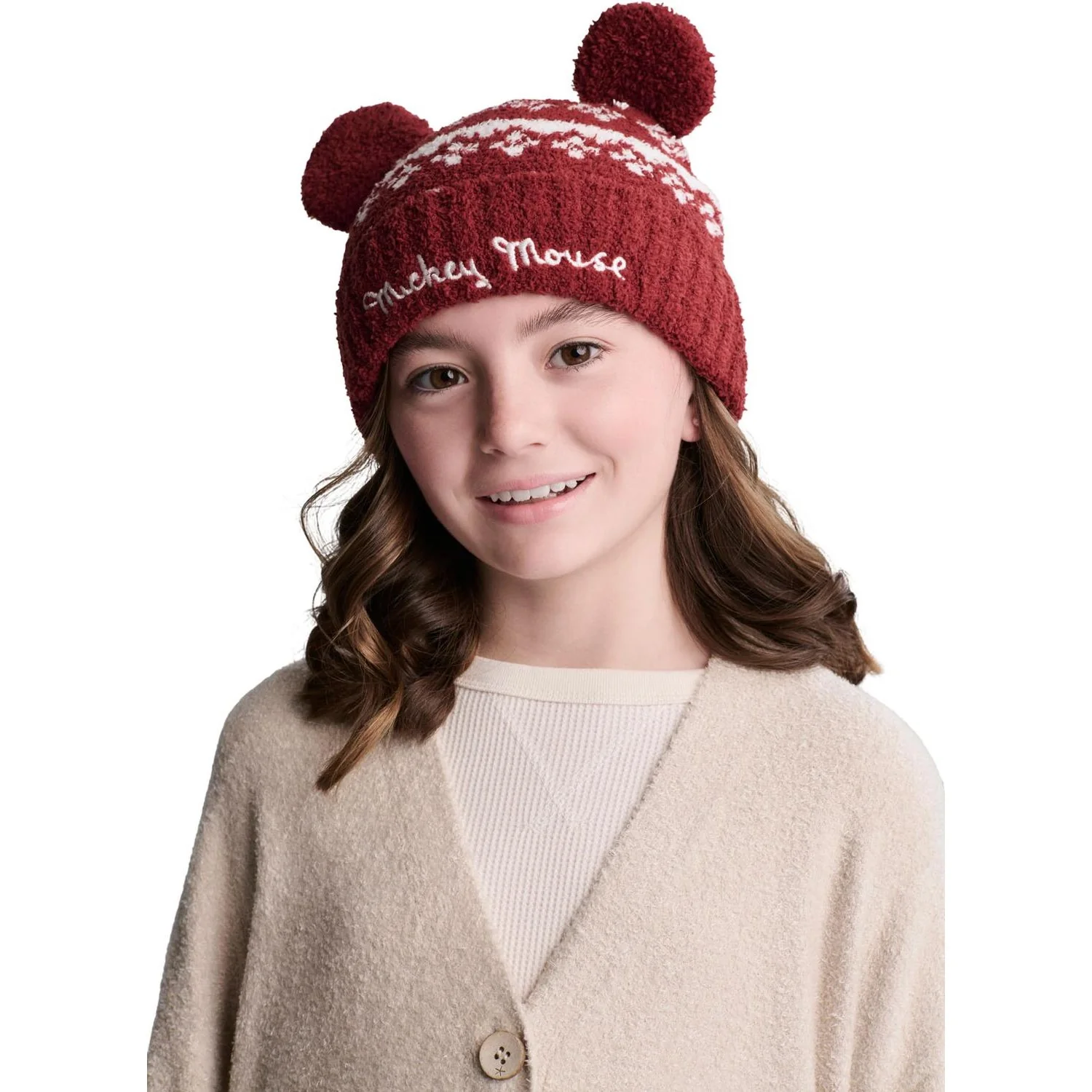 Barefoot Dreams - Youth CozyChic Disney Mickey Fair Isle Beanie
