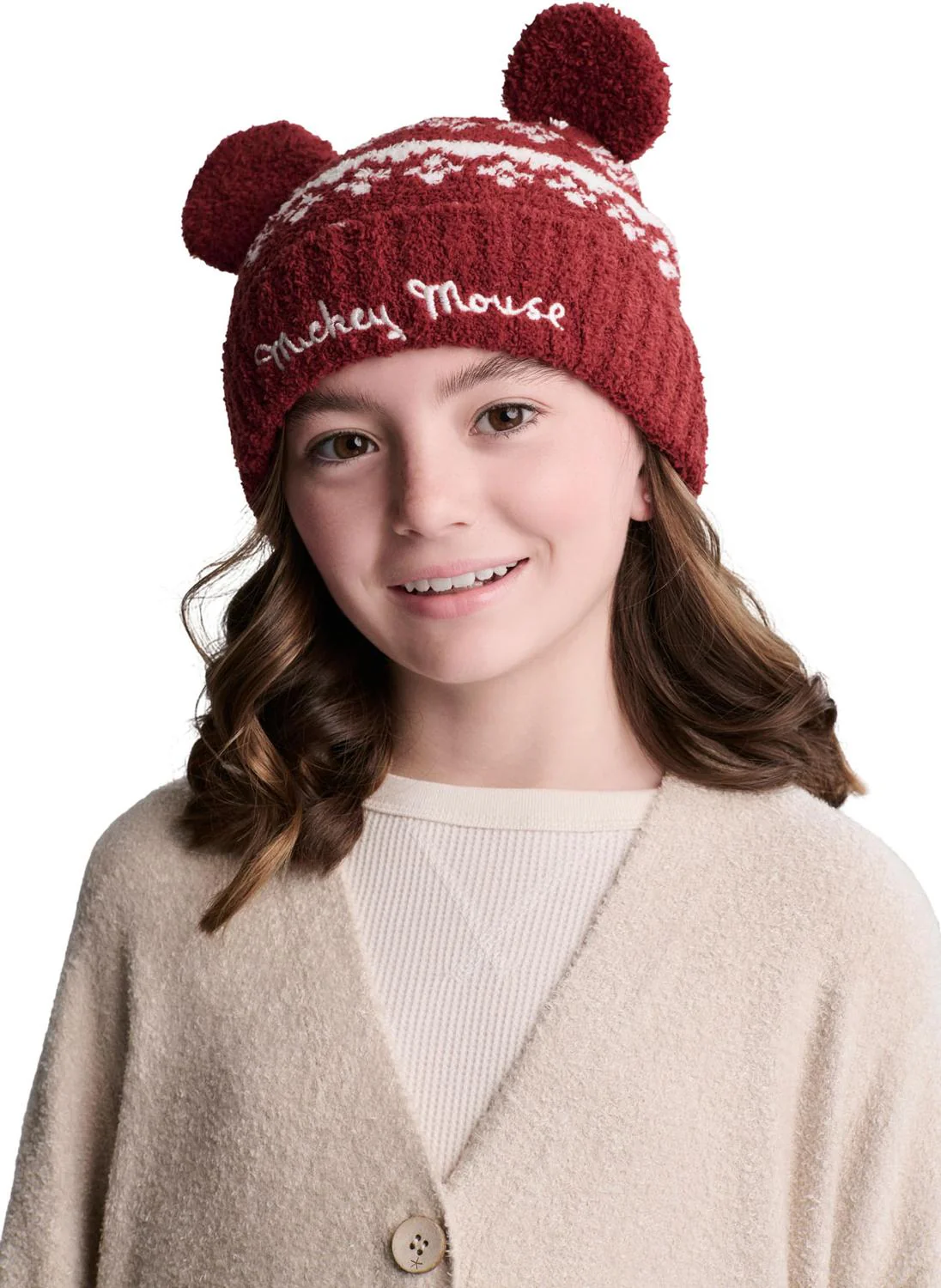 Barefoot Dreams - Youth CozyChic Disney Mickey Fair Isle Beanie - Image 2