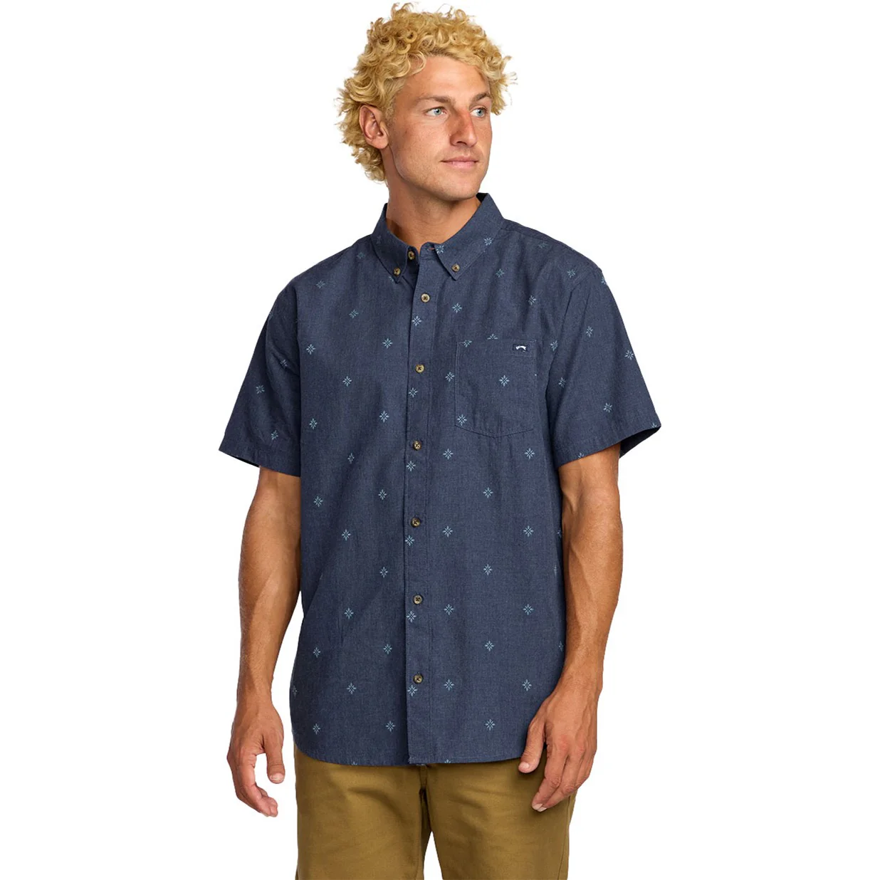 Billabong - Mens All Day Jacquard Short Sleeve Top - Image 3