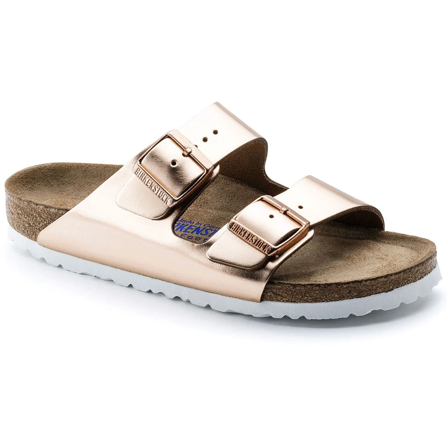 Birkenstock - Womens Arizona Soft Footbed Leather Met Sandal - Image 2