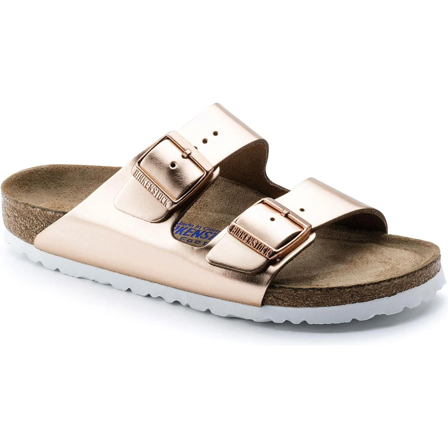 Birkenstock - Womens Arizona Soft Footbed Leather Met Sandal - Image 3