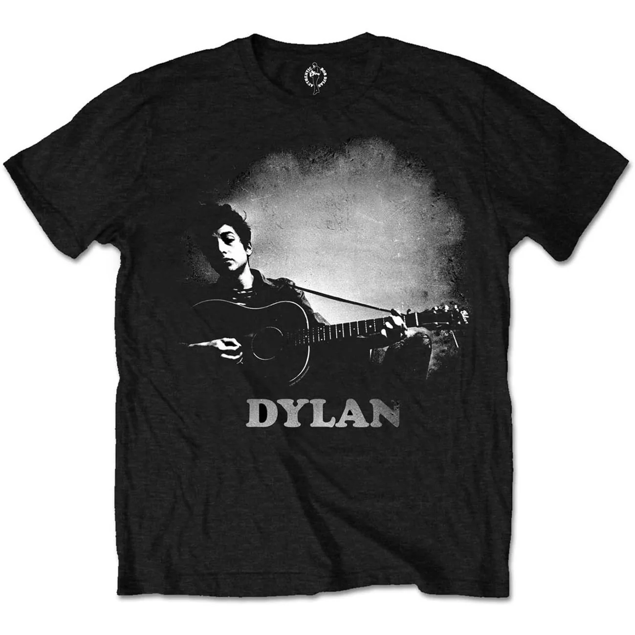 Bob Dylan - Unisex Guitar & Logo T-Shirt - Image 2