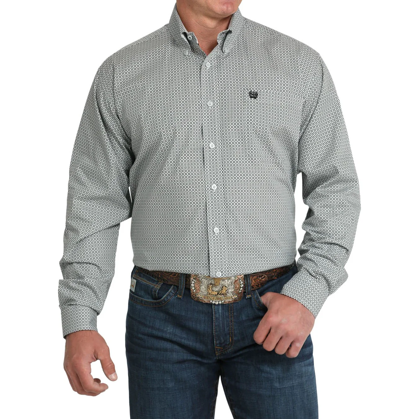 Cinch - Mens Long Sleeve Print Shirt - Image 2