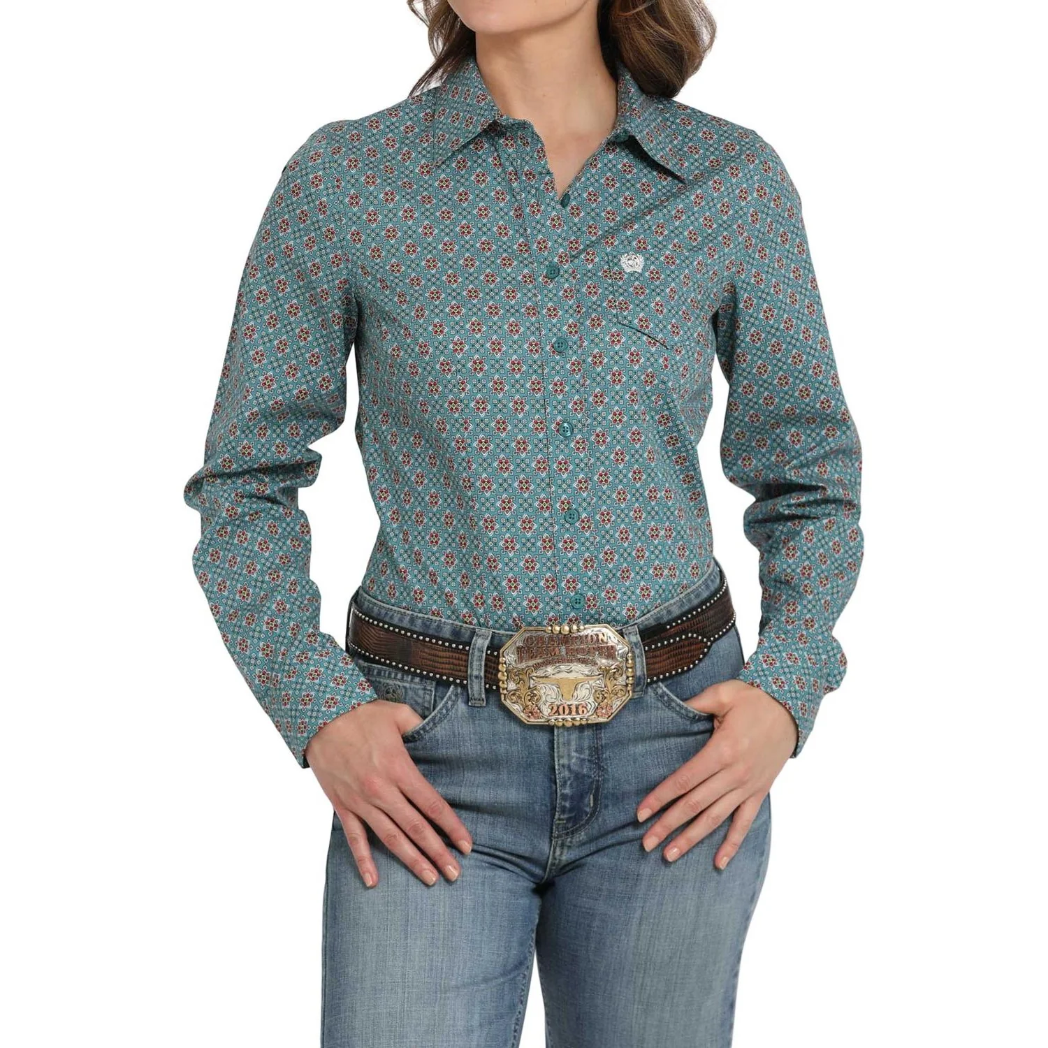 Cinch - Womens Long Sleeve Print Shirt