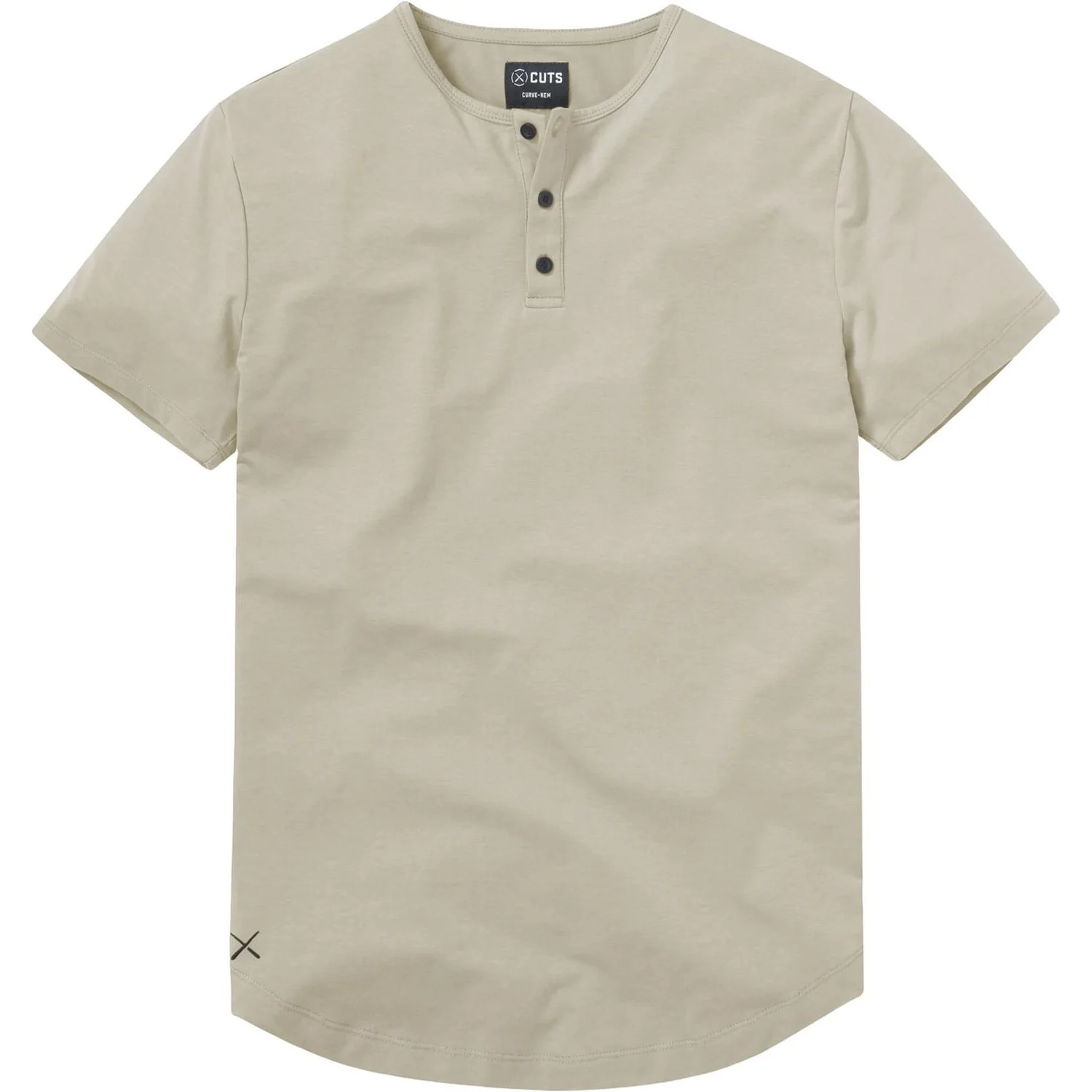 Cuts - Mens AO Henley Curve-Hem Tee - Image 14
