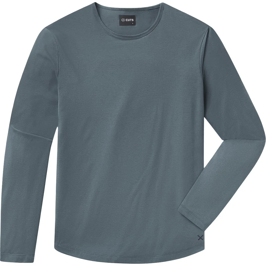 Cuts - Mens AO Long-Sleeve Curve-Hem Tee - Image 17