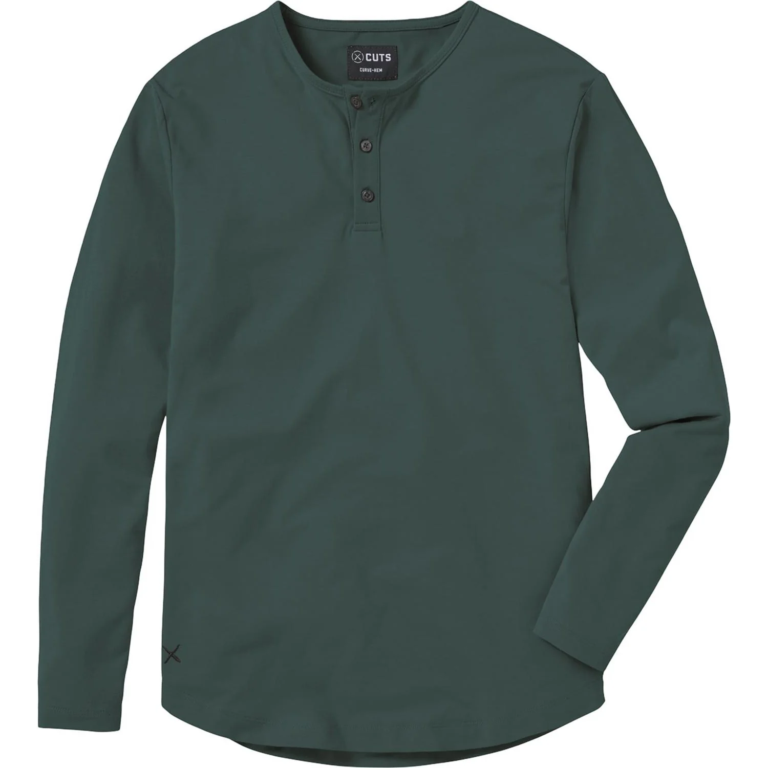 Cuts - Mens AO Long-Sleeve Henley Curve-Hem Tee - Image 15