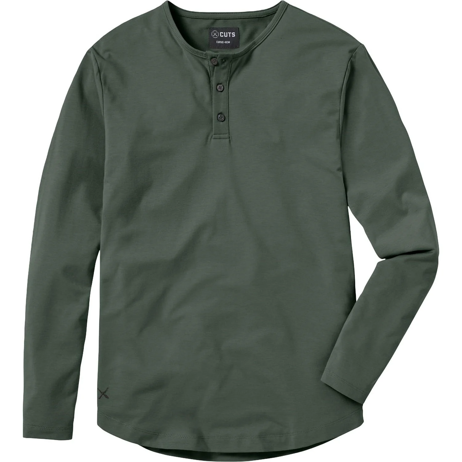 Cuts - Mens AO Long-Sleeve Henley Curve-Hem Tee - Image 20