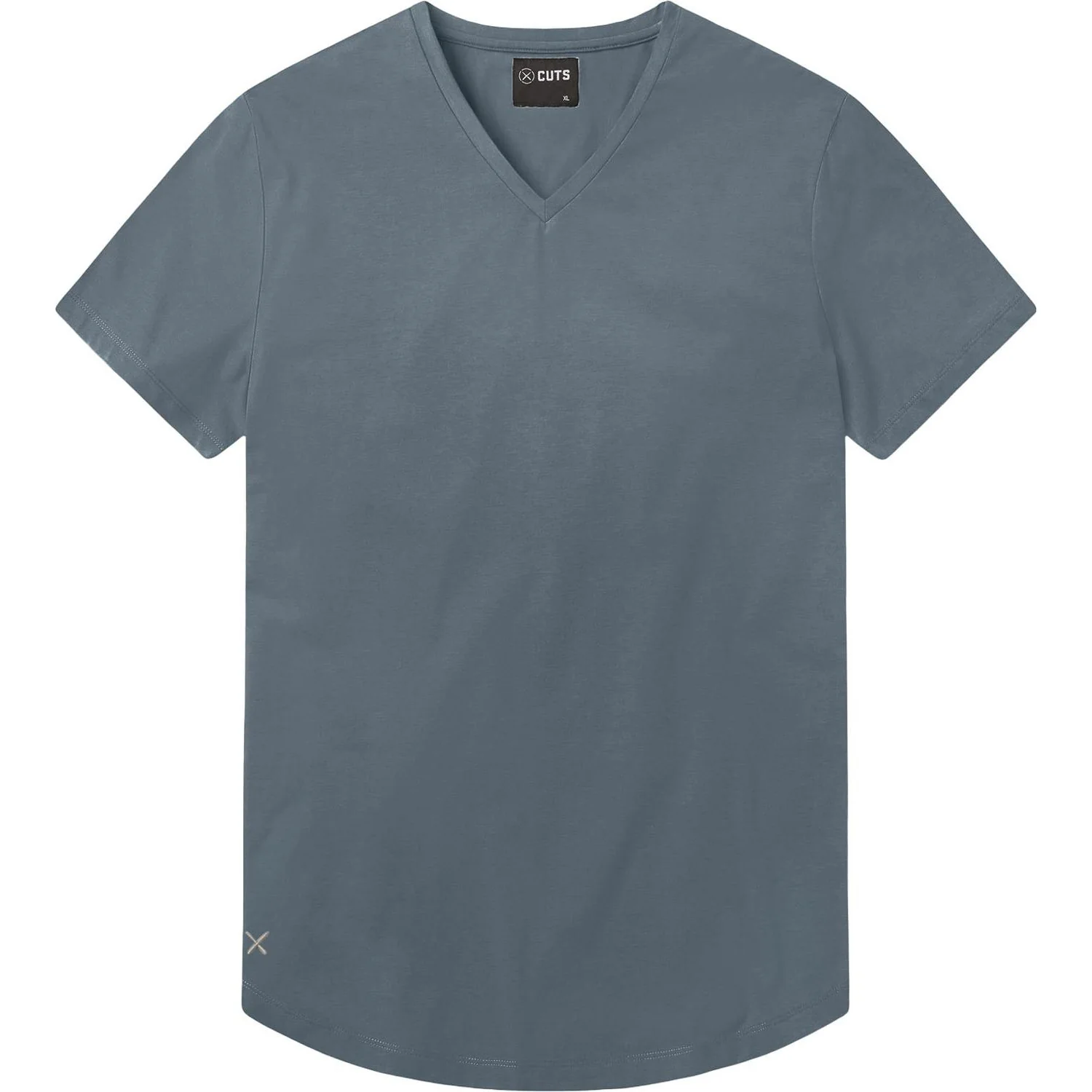 Cuts - Mens AO V-Neck Curve-Hem Tee - Image 3