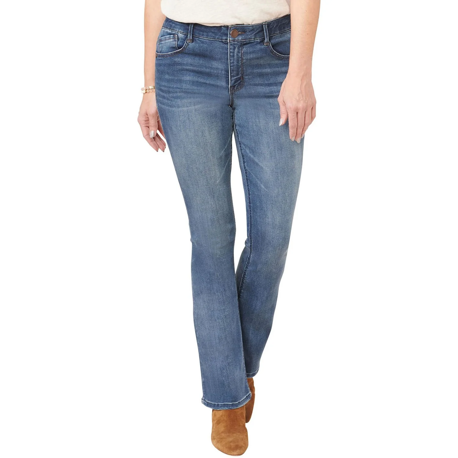 Democracy - Womens Absolution High Rise Artisanal Denim Itty Bitty Boot Jean - Image 2