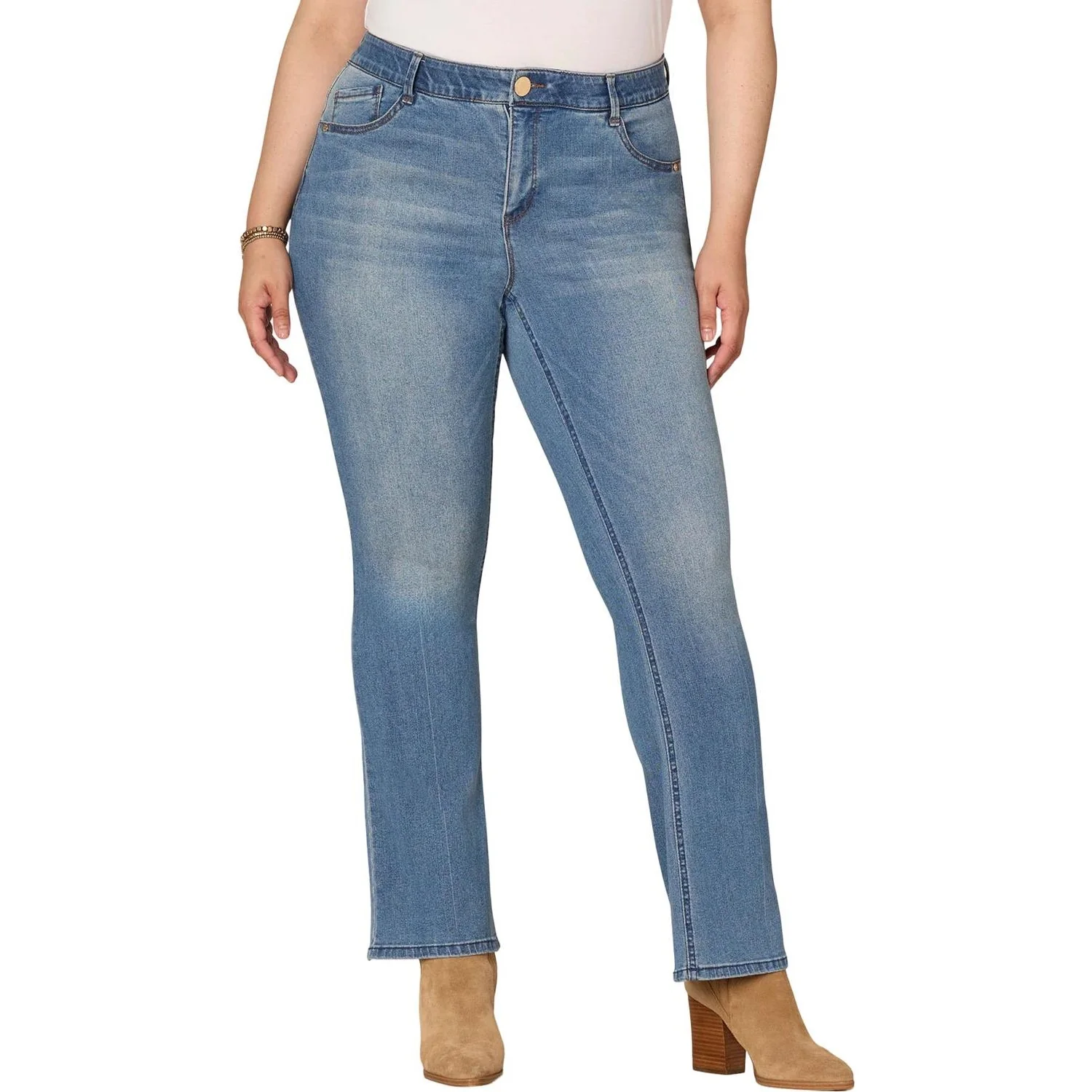 Democracy - Womens Absolution High Rise Plus Size Itty Bitty Boot Jeans - Image 2