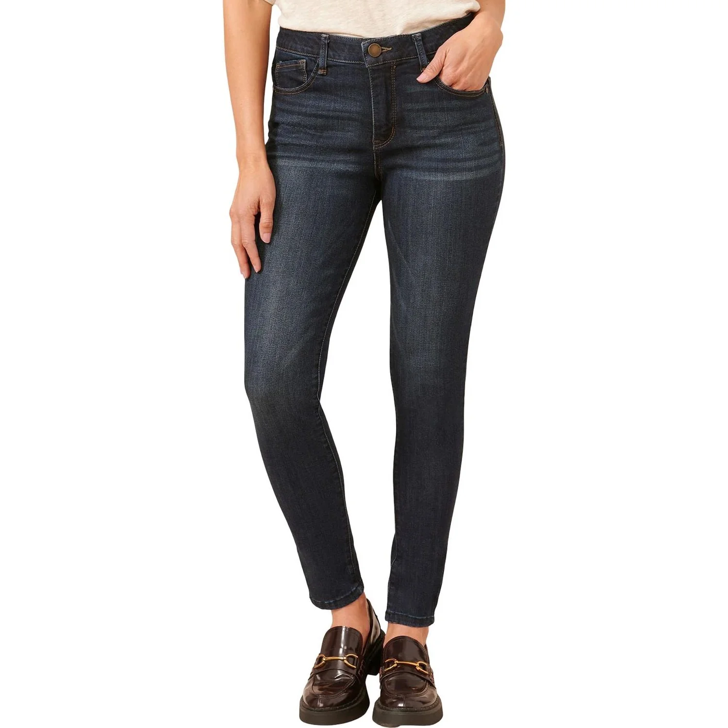 Democracy - Womens Luxe High Rise Absolution Ankle Length Skinny Jeans - Image 2