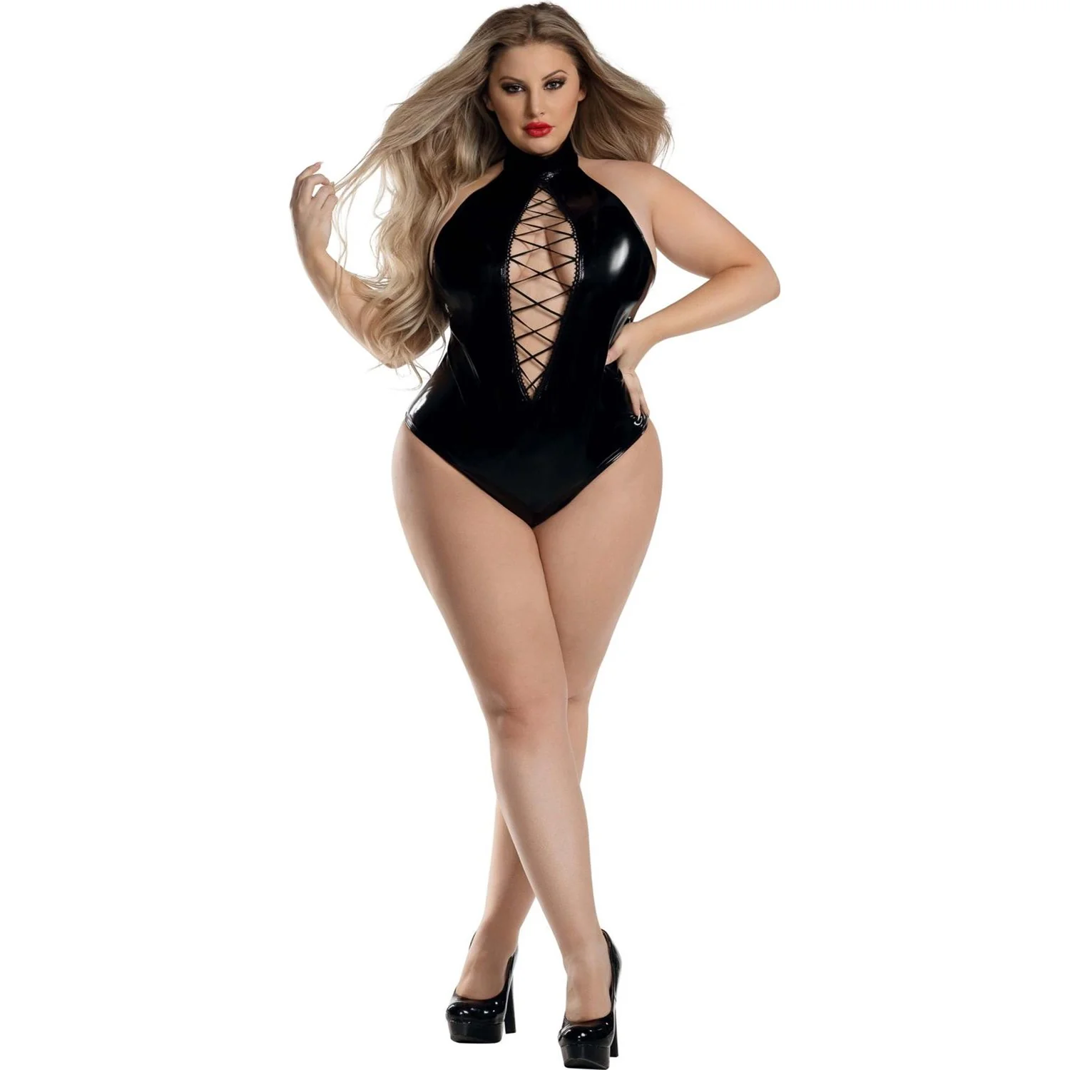 Dreamgirl - Womens Pandora Lace Up Bodysuit - Image 2