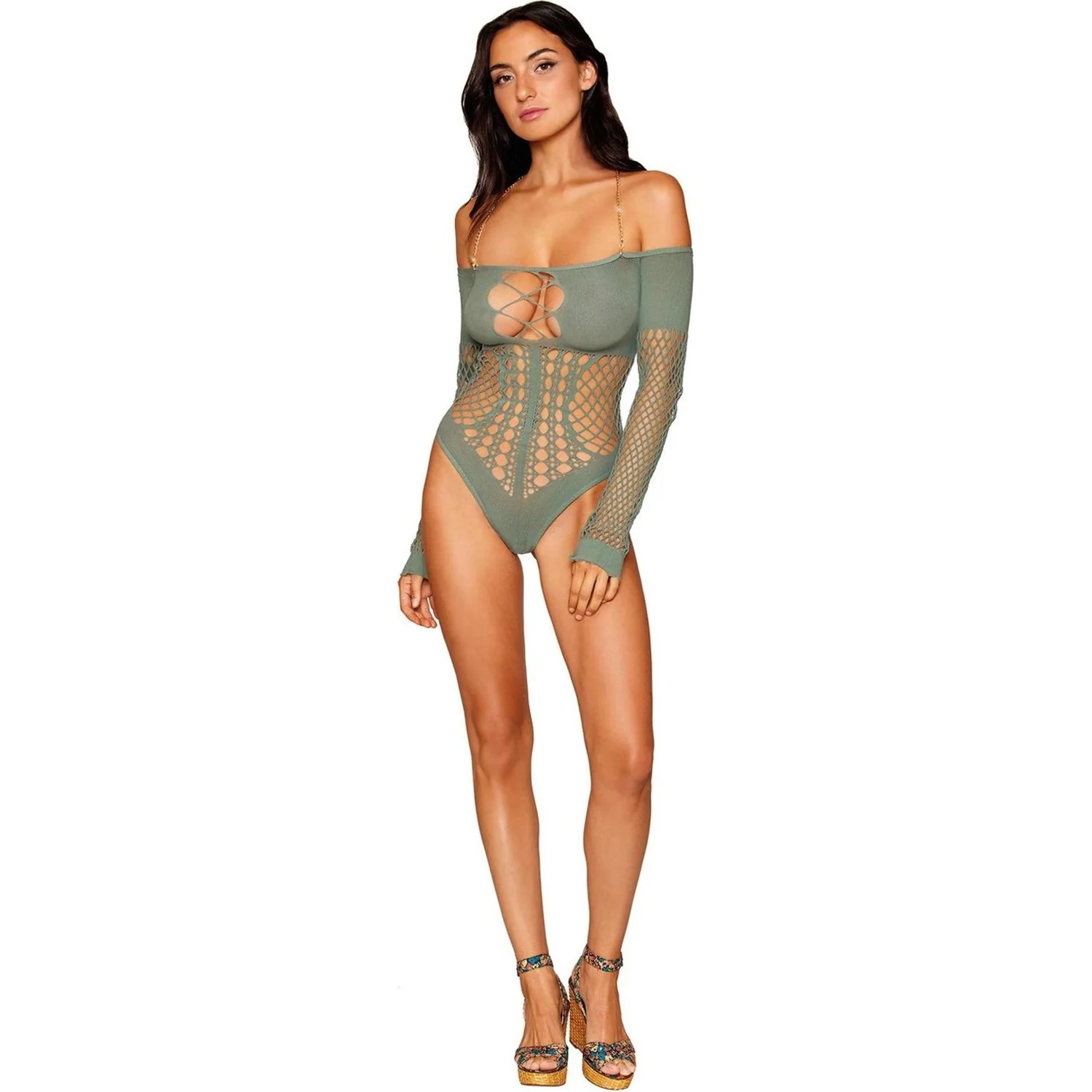 Dreamgirl - Womens Red Diamond Teddy Lingerie - Image 2