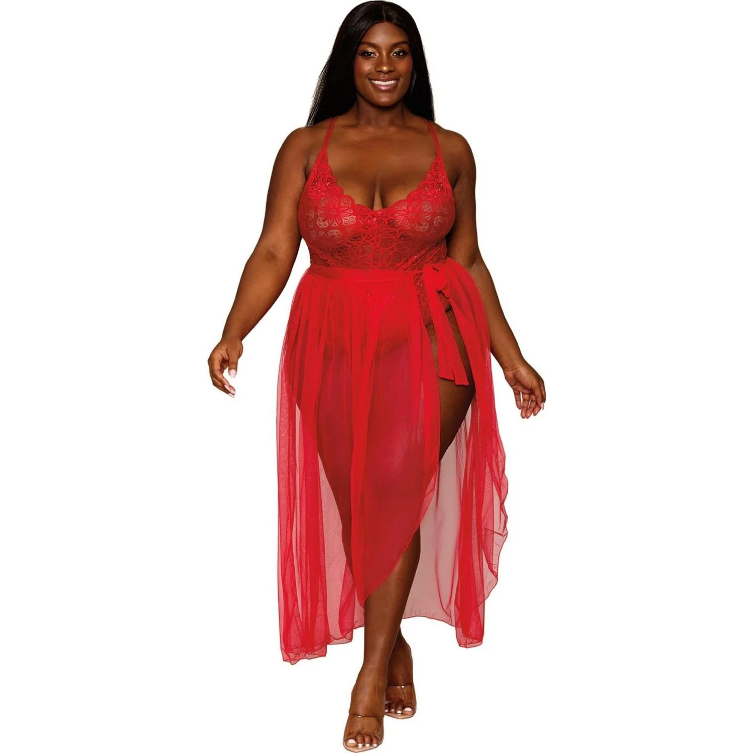 Dreamgirl - Womens Teddy And Skirt Lingerie - Image 2