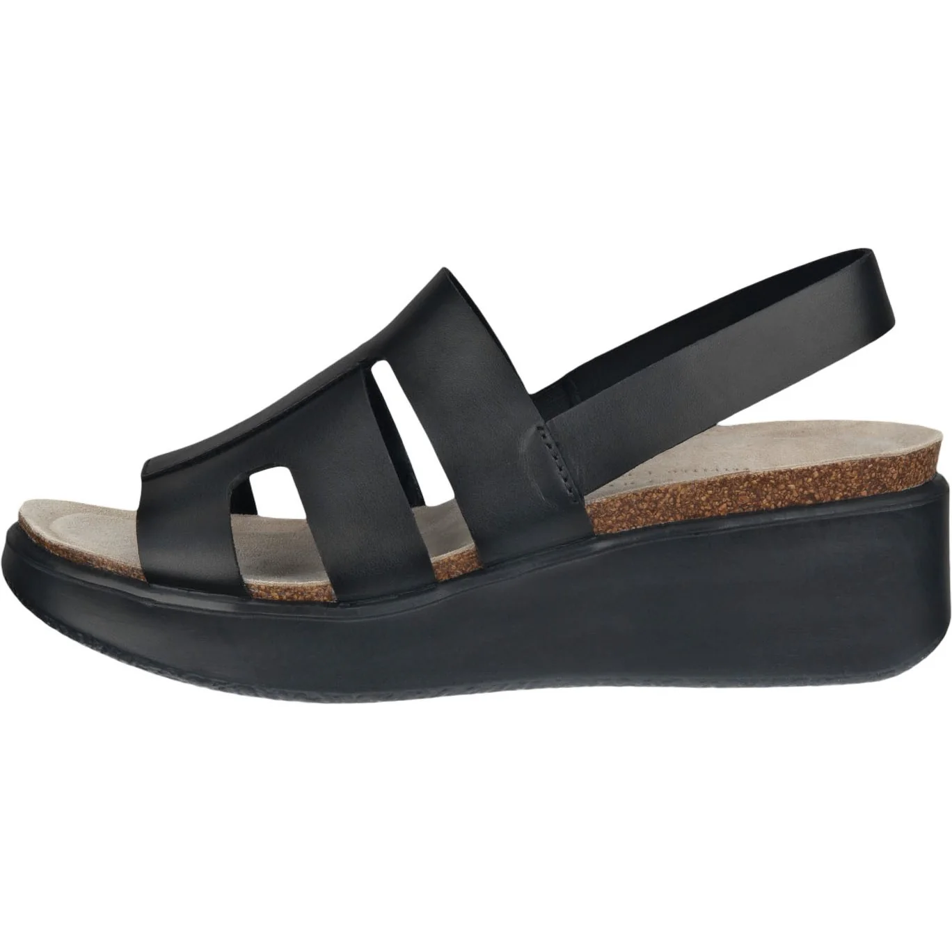 Ecco - Womens Flowt Cork Wedge Ndc Sandal - Image 2