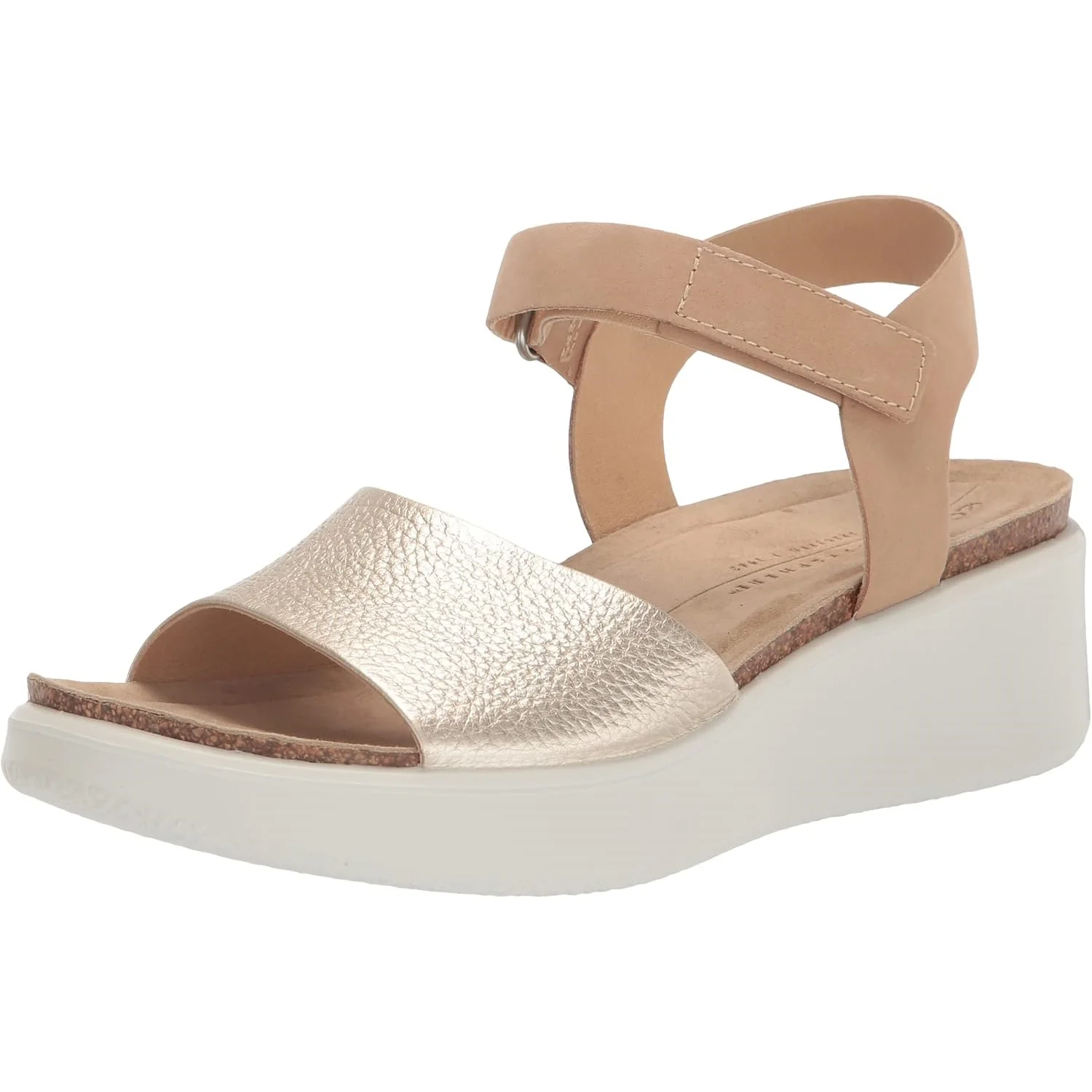 Ecco - Womens Flowt Wedge Cork Sandals