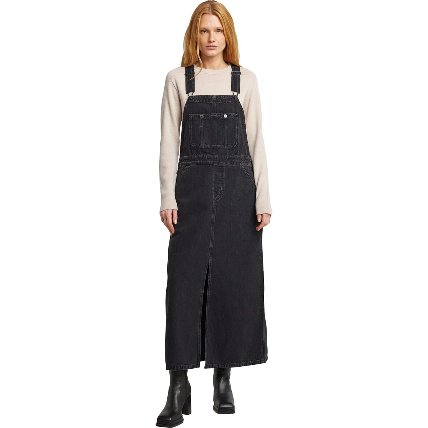 G-Star - Womens Skater Maxi Dungaree Dress