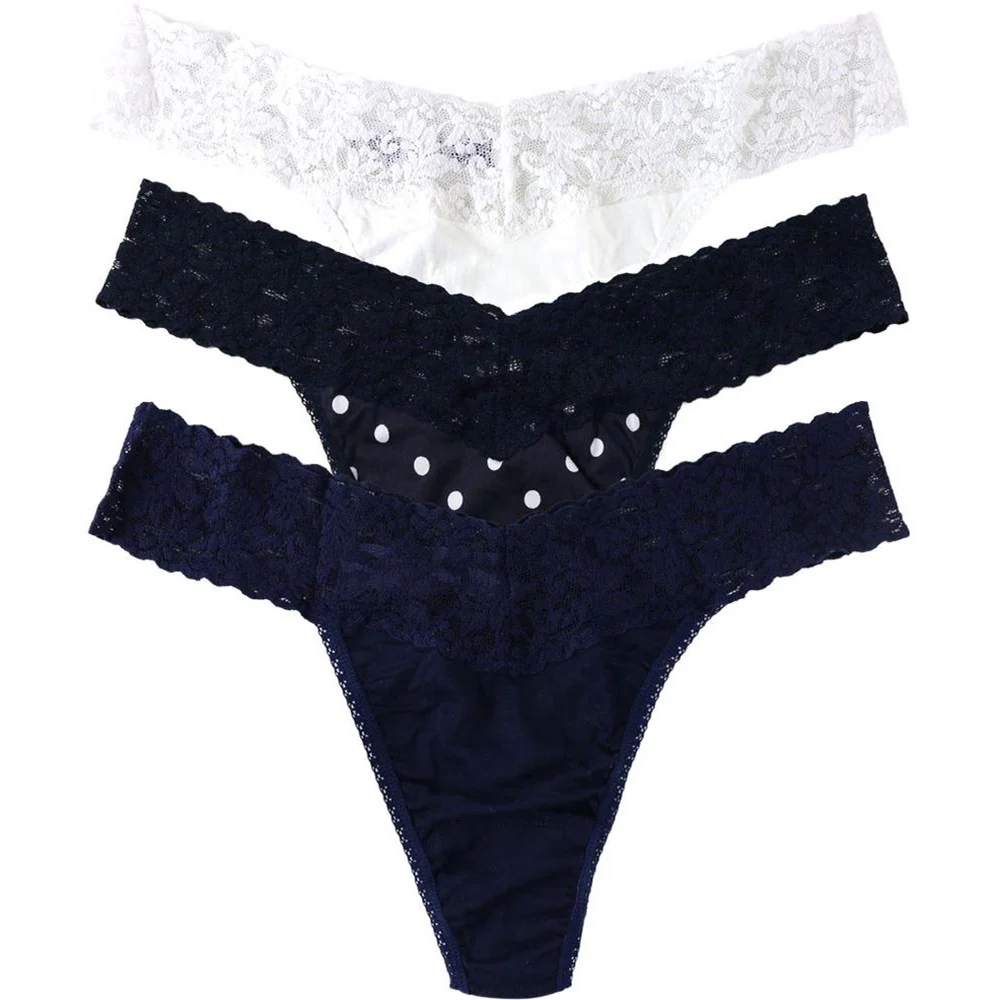 Hanky Panky - Womens Cotton Org Thong 3Pk - Image 2