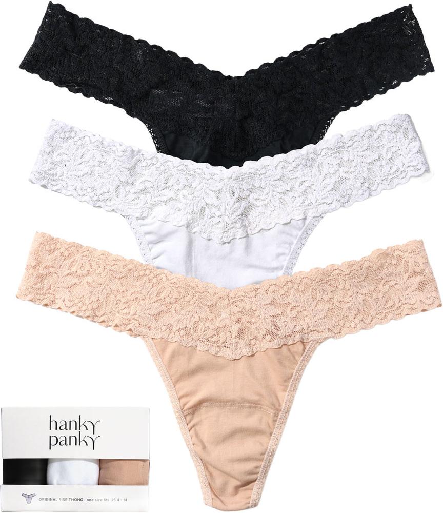 Hanky Panky - Womens Cotton Org Thong 3Pk - Image 3