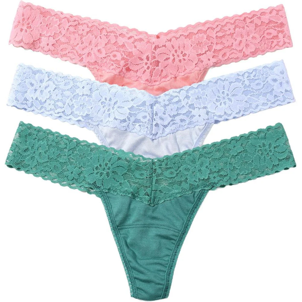Hanky Panky - Womens Dream Lwr Thong 3Pk - Image 4