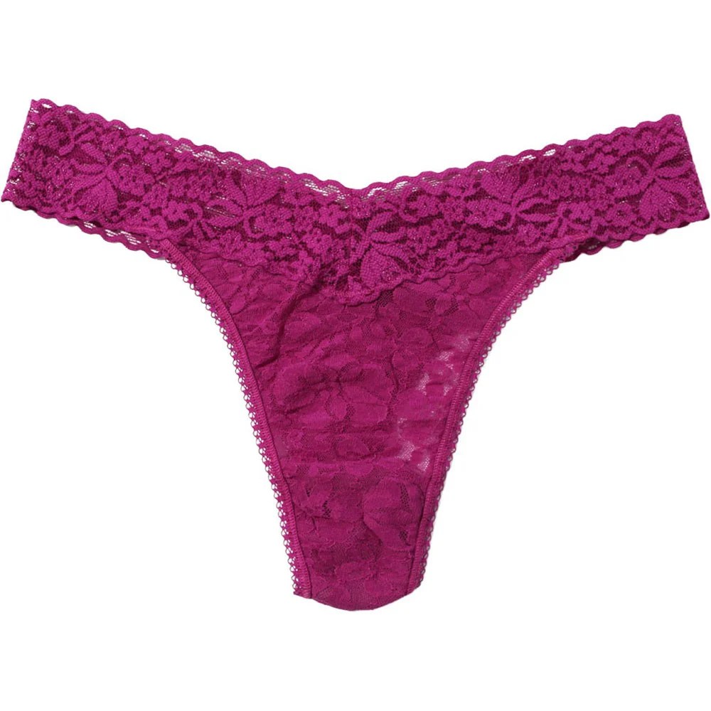 Hanky Panky - Womens Flora Lace Original Rise Thong - Image 5